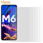 For Xiaomi Poco M6 / Redmi 13R 10pcs xDfind 0.26mm 9H 2.5D Middle Aluminum Tempered Glass Film