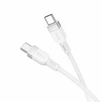 hoco X109 Energy 1m PD Silicone Fast Charging Data Cable, Interface:Type-C to Type-C(White)