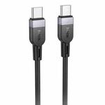 hoco X109 Energy 2m 60W Silicone Fast Charging Data Cable, Interface:Type-C to Type-C(Black)