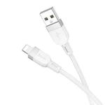 hoco X109 Energy 1m Silicone Fast Charging Data Cable, Interface:USB to 8 Pin(White)