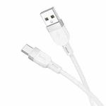 hoco X109 Energy 1m Silicone Fast Charging Data Cable, Interface:USB to Type-C(White)