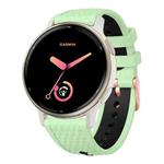 20mm Fish Scale Texture Two Color Silicone Watch Band(Mint Black)