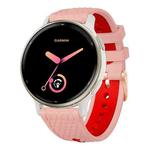 20mm Fish Scale Texture Two Color Silicone Watch Band(Pink Red)