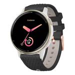 20mm Fish Scale Texture Two Color Silicone Watch Band(Black Grey)