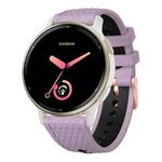 20mm Fish Scale Texture Two Color Silicone Watch Band(Purple Black)