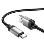 hoco X117 1m Star Fast Charging Data Cable, Interface:USB to Type-C(Black)