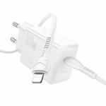 hoco N68 PD20W Type-C Single Port Charger with 1m Type-C to 8 Pin Data Cable, Specification:EU Plug(White)