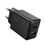 hoco N69 PD20W+QC3.0 Dual Port Charger, Specification:EU Plug(Black)