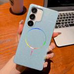For Samsung Galaxy S23+ 5G Glitter Powder Plating MagSafe IMD Full Coverage Phone Case(Blue)