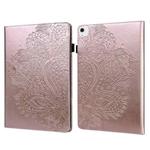 For iPad Air 13 2025 / 2024 Peacock Embossed Pattern Leather Tablet Case(Rose Gold)