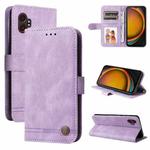 For Samsung Galaxy XCover7 Pro Skin Feel Life Tree Metal Button Leather Phone Case(Purple)