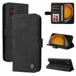 For Samsung Galaxy XCover7 Pro Skin Feel Life Tree Metal Button Leather Phone Case(Black)