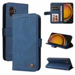 For Samsung Galaxy XCover7 Pro Skin Feel Life Tree Metal Button Leather Phone Case(Blue)