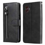 For Samsung Galaxy XCover7 Pro Fashion Calf Texture Zipper Leather Phone Case(Black)
