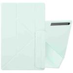 For Samsung Galaxy Tab S8+ / S7+ Fixed Buckle Magnetic Deformation Leather Tablet Case(Baby Green)