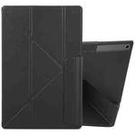 For Samsung Galaxy Tab S8 / S7 Fixed Buckle Magnetic Deformation Leather Tablet Case(Black)