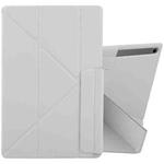 For Samsung Galaxy Tab S8 / S7 Fixed Buckle Magnetic Deformation Leather Tablet Case(Grey)