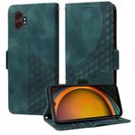 For Samsung Galaxy XCover7 Pro Embossed Rhombus Starry Leather Phone Case(Green)