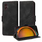 For Samsung Galaxy XCover7 Pro Embossed Rhombus Starry Leather Phone Case(Black)