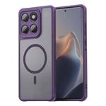 For Motorola Edge 60 Fan Dun Series TPU Hybrid PC Frosted Magsafe Phone Case(Purple)
