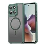 For Motorola Moto G66j 5G Fan Dun Series TPU Hybrid PC Frosted Magsafe Phone Case(Green)