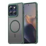 For Motorola Edge 60s Pro 5G Fan Dun Series TPU Hybrid PC Frosted Magsafe Phone Case(Green)