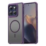 For Motorola Edge 60s Pro 5G Fan Dun Series TPU Hybrid PC Frosted Magsafe Phone Case(Purple)