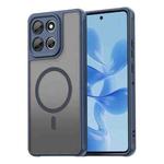 For Motorola Moto G86 5G Fan Dun Series TPU Hybrid PC Frosted Magsafe Phone Case(Blue)
