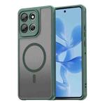 For Motorola Moto G86 5G Fan Dun Series TPU Hybrid PC Frosted Magsafe Phone Case(Green)