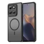 For Motorola Edge 5G 2025 Fan Dun Series TPU Hybrid PC Frosted Magsafe Phone Case(Black)