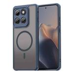 For Motorola Edge 5G 2025 Fan Dun Series TPU Hybrid PC Frosted Magsafe Phone Case(Blue)
