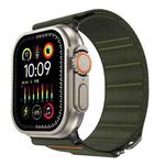 For Apple Watch 46mm / 49mm / 45mm / 44mm Traveler Nylon Watch Band(Green)