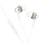 Borofone BM90 Miller Universal Digital Wired Earphones with Microphone, Length: 1.2m, Interface:8 Pin(White)