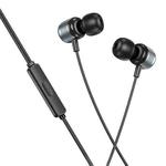 Borofone BM93 Platino Universal 3.5mm Wired Earphones with Microphone, Length: 1.2m(Metal Grey)
