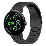 For Google Pixel Watch 3 45mm xDfind Three Beads Quick Release Metal Watch Band(Black)