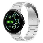 For Google Pixel Watch 3 45mm xDfind Three Beads Quick Release Metal Watch Band(Silver)