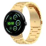 For Google Pixel Watch 3 45mm xDfind Three Beads Quick Release Metal Watch Band(Gold)