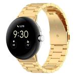 For Google Pixel Watch 3 / 2 / 1 41mm xDfind Three Beads Quick Release Metal Watch Band(Gold)