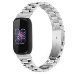 For Fitbit Inspire 3 xDfind Three Beads Quick Release Metal Watch Band(Silver)