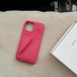 For iPhone 15 Plus Lipstick Silicone 3D Phone Case(Red)