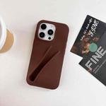 For iPhone 13 Pro Lipstick Silicone 3D Phone Case(Coffee)