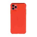 For iPhone 12 mini TPU Color Translucent Four-corner Airbag Shockproof Phone Protective case(Transparent Red)