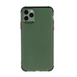 For iPhone 12 Pro Max TPU Color Translucent Four-corner Airbag Shockproof Phone Protective case(Transparent Green)