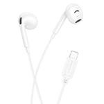 Borofone BM96 Brilliant Universal Wired Earphones with Microphone, Length: 1.2m, Interface:8 Pin(White)