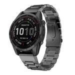 For Garmin Fenix 8/7S/6S/5S 20mm xDfind Three Beads Quick Release Metal Watch Band(Black)