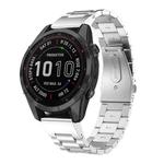 For Garmin Fenix 8/7S/6S/5S 20mm xDfind Three Beads Quick Release Metal Watch Band(Silver)