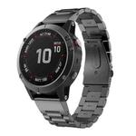 For Garmin Fenix 8/7X/6X/5X 26mm xDfind Three Beads Quick Release Metal Watch Band(Black)
