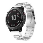 For Garmin Fenix 8/7X/6X/5X 26mm xDfind Three Beads Quick Release Metal Watch Band(Silver)