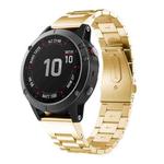 For Garmin Fenix 8/7X/6X/5X 26mm xDfind Three Beads Quick Release Metal Watch Band(Gold)