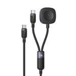 Yesido CA136C 60W USB-C / Type-C to Type-C & iWatch 2 in 1 Charging Cable, Length:1.2m(Black)